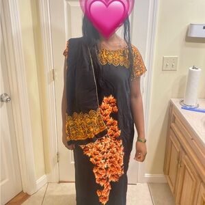 Tradition East African Dress with scarf